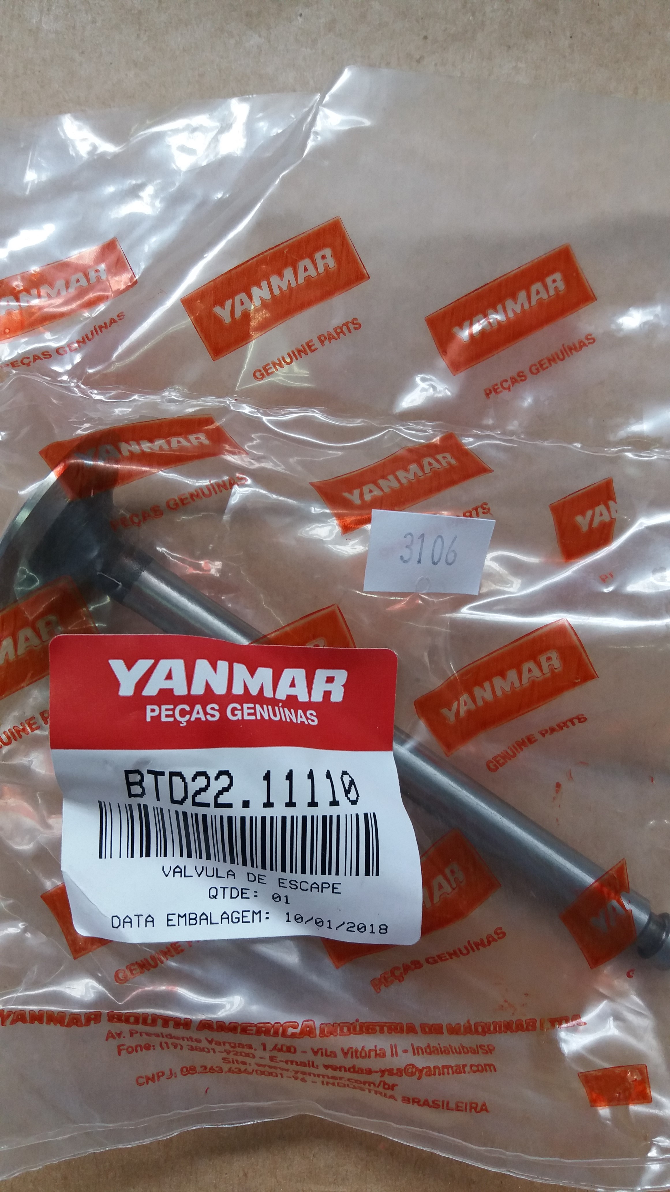 Valvula Esc. BTD-22-33 Yanmar