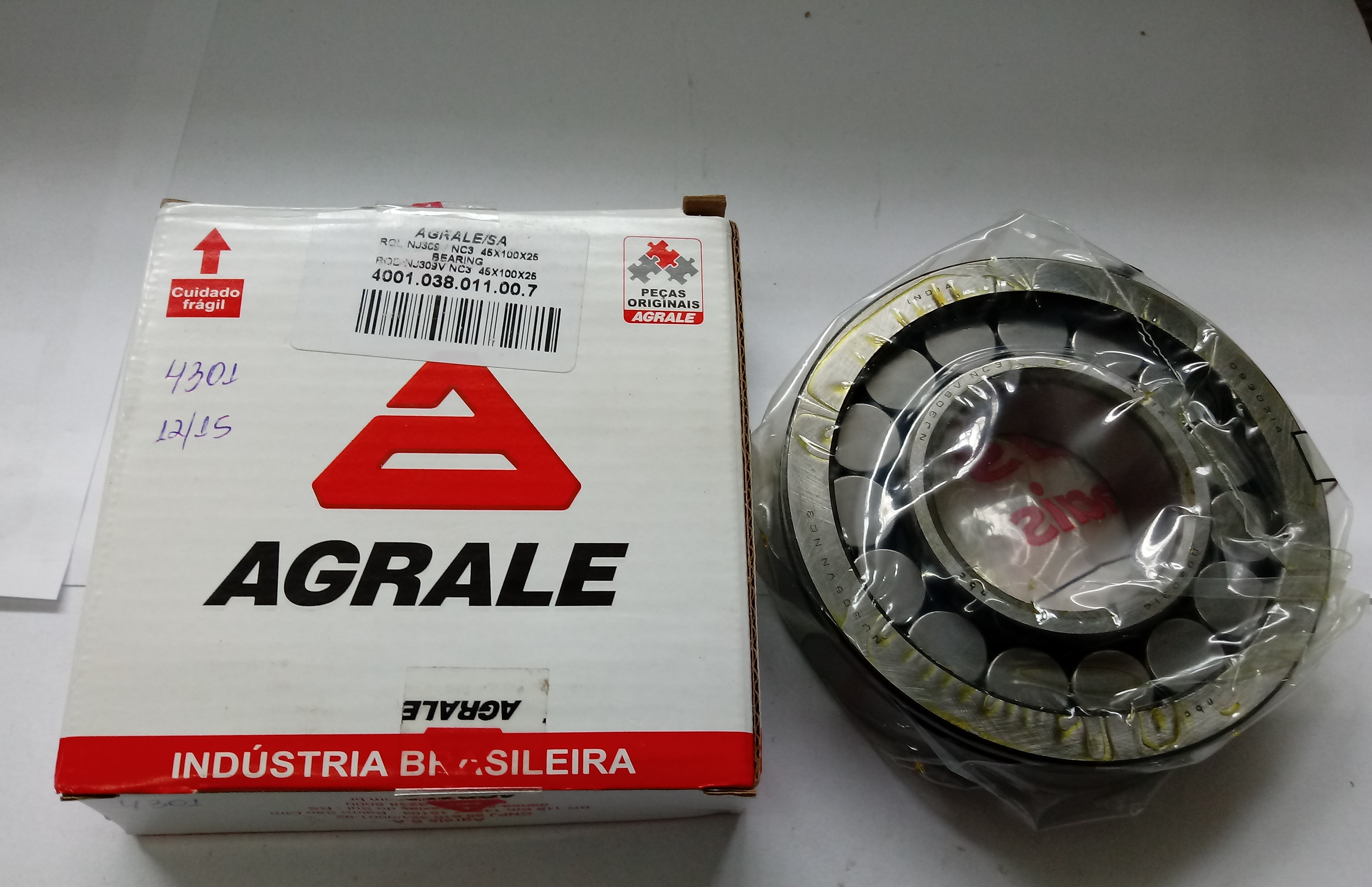 Rolamento NJ309v NC3 Manivela M-80 a M-93 Agrale